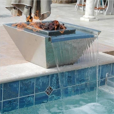 Cuencos al aire libre del fuego y del agua de gas de acero inoxidable de 28 pulgadas para las piscinas