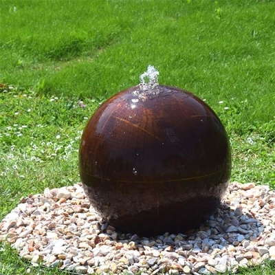 la bola de acero de la fuente del jardín de la característica del agua de la esfera del diámetro Corten de los 60-80cm formó