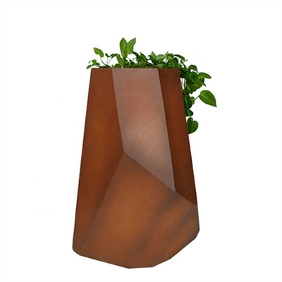 Plantador geométrico Corten del metal hexagonal de acero al aire libre interior del plantador de Fuxin