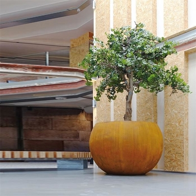 Las esferas geométricas resistieron al globo de acero de los plantadores del árbol de Corten para el Streetscape