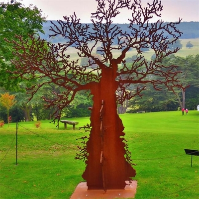 Escultura de acero de Art Statue Rusty Outdoor Corten del metal Humanoid del árbol