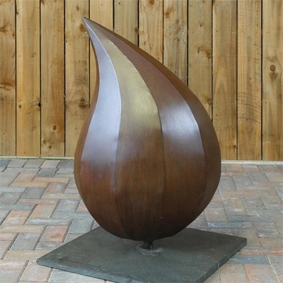 El acero de Corten de la forma de la lágrima esculpe la altura de Art Statues los 91.5cm del metal