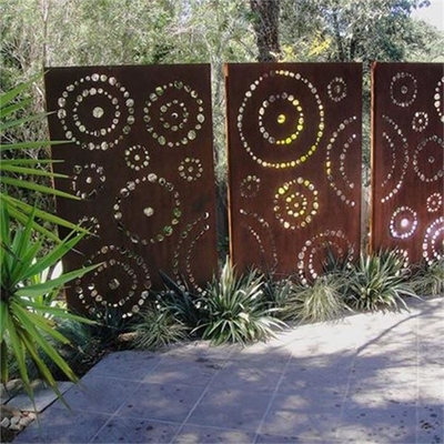 ornamento de acero del jardín de la pantalla de la aislamiento de 1.5-3m m Corten
