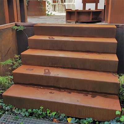 Escaleras de acero pre resistidas de los pasos del jardín de Corten anchura de 1000m m a de 3000m m