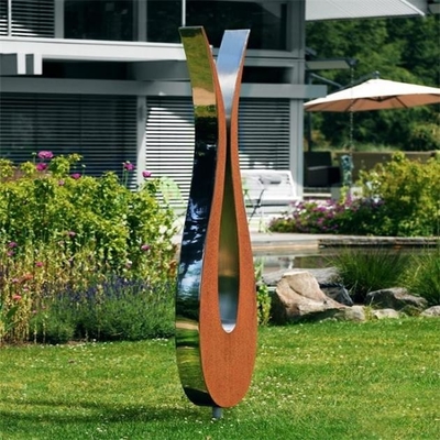 Ornamentos de acero del jardín de Tulip Shape Large Outdoor Sculpture Corten