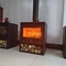 Estufa ardiente de madera de la chimenea del acero moderno derecho libre para la calefacción interior