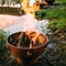 Fuego de acero Pit Bowl For Outdoor Camping de Corten del hemisferio ardiente de madera