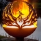 Fuego de acero Pit Ball Phoenix Design de la esfera de Corten