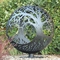 Árbol de la decoración al aire libre de acero del hoyo 900m m del fuego de la esfera de Corten de la elipse de la vida