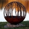 Madera del OEM que quema el hoyo formado esfera de acero del fuego del invierno del globo del fuego de Corten