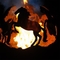 Hoyo de acero los 80cm del fuego de Corten de la esfera al aire libre temática del caballo del incendio fuera de control los 90cm