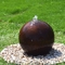 La bola de acero de la fuente del jardín de la característica del agua de la esfera de Fuxin Corten formó