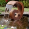 Estético rústico de acero formada de la fuente de agua de la escultura de Corten del número 6