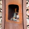 Almacenamiento al aire libre de acero de madera de la chimenea de Corten del diseño de Tendu para el patio trasero