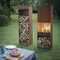 Almacenamiento rectangular de Rusty Corten Steel Fireplace Wood
