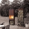 Almacenamiento rectangular de Rusty Corten Steel Fireplace Wood