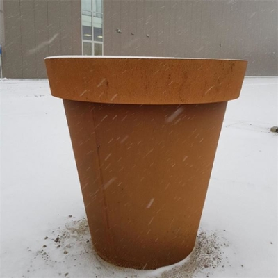 Altura de Celso Cylinder Corten Steel Planter el 100cm del metal pre resistida