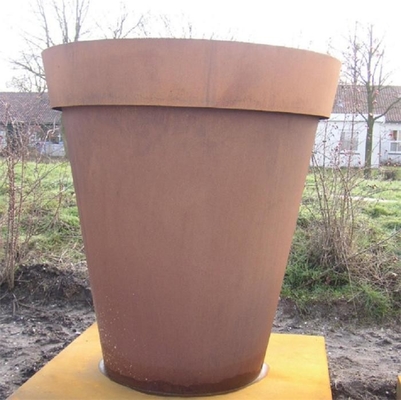 Altura de Celso Cylinder Corten Steel Planter el 100cm del metal pre resistida