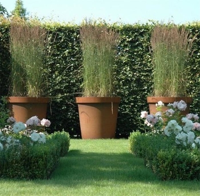 Altura de Celso Cylinder Corten Steel Planter el 100cm del metal pre resistida