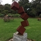 El cubo moderno forma la escultura de acero Rusty Garden Statues de Corten