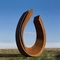 Extracto moderno Ring Corten Steel Art Sculpture