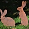 Ornamentos permanentes del jardín del metal del ODM Corten del OEM del conejo