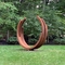Metal rústico grande Art Sculptures de Ring Corten Steel Sculpture Abstract