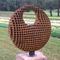 Ilustraciones de acero de la escultura del jardín de Corten de la forma del orbe tridimensionales