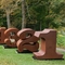 Metal al aire libre Art Sculpture Corten Steel Numbers de la decoración contemporánea