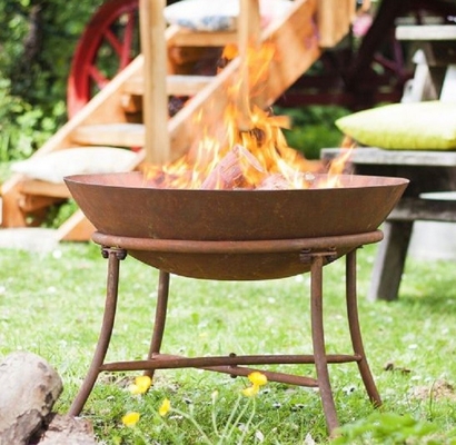 Soporte de acero decorativo moderno de Pit Metal Fire Bowl With del fuego de Corten