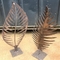 Forma de hoja de Rusty Metal Garden Ornaments Sculpture del acero de Corten