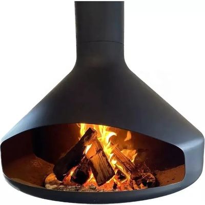 chimenea colgante de leña suspendida y giratoria interior del hotel de 1000 mm